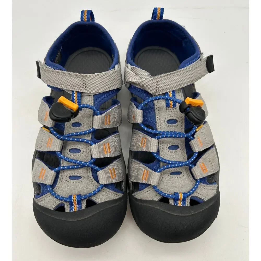 KEEN Newport H2 Hiking Water Sandals Kids Gray Blue Orange Size 4 EU 36 Outdoors